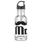 Lil' Man's Mr Mustache Stainless Steel Trinkflasche (Vorderseite)