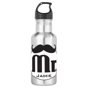 Lil' Man's Mr Mustache Stainless Steel Trinkflasche