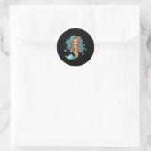 Lil Mermaid Runder Aufkleber (Tasche)