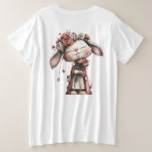 Lil Miss Bunny Große Größe T-Shirt (Design Rückseite)
