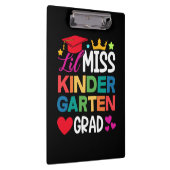 Lil Miss Kindergarten Grad Prek Abschluss Klemmbrett (Rechts)