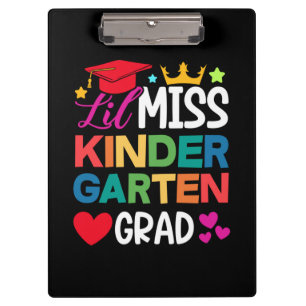Lil Miss Kindergarten Grad Prek Abschluss Klemmbrett