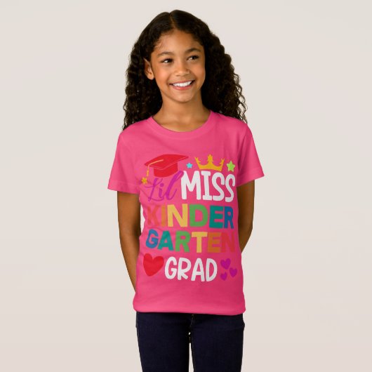 Lil Miss Kindergarten Grad T-Shirt (Vorne ganz)