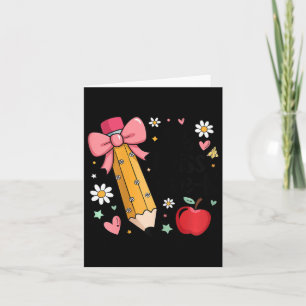 Lil Miss Pre-k Kids Girls Stift Bow erster Tag Karte