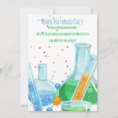 Lil Miss Scientist zum Geburtstag Einladungskarte (Rückseite)