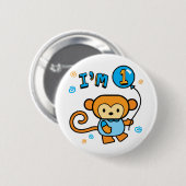 Lil Monkey 1. Geburtstag Button (Vorne & Hinten)