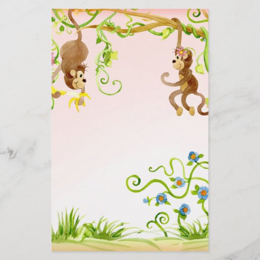 Lil Monkey, Girl Baby Shower Ratschläge (Rückseite)