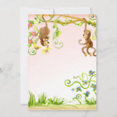 Lil Monkey, Girl Birth Dankeschön Mitteilungskarte (Rückseite)