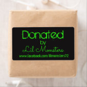 Lil Monsters Aufkleber auf dem Etikett Nebel grün (Insitu)