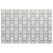 Lil Mustache Tooth auf Grau Stoff (Fat Quarter (45,7 x 55,9 cm))