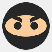 Lil Ninja Runder Aufkleber (Vorderseite)