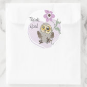 Lil Owl Danke ~sitckers Runder Aufkleber (Tasche)