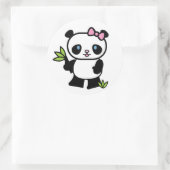 Lil Panda Girl Runder Aufkleber (Tasche)