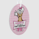 Lil Peanut (pink) Baby's 1. Christmas Ornament (Vorderseite)