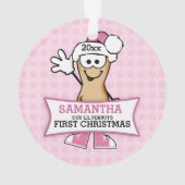 Lil Peanut (pink) Baby's 1. Christmas Ornament (Rückseite)