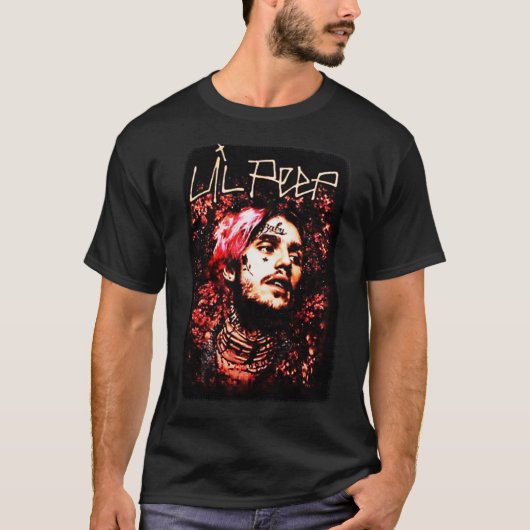 Lil Peep Blumenportrait Essential T-Shirt (Vorderseite)