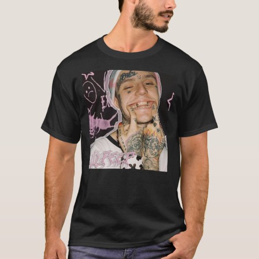 Lil Peep Lächeln Klassischer T - Shirt (Vorderseite)