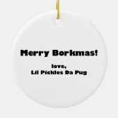 Lil Pickles Da Mops Keramik Ornament (Hinten)