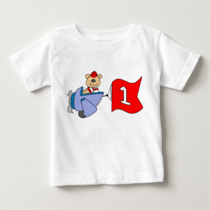 Lil Pilot Bear 1. Geburtstag Baby T-shirt