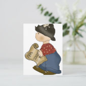 Lil Pirate Boy mit Schatzkarte Postkarte (Stehend Vorderseite)