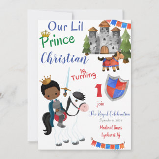 Lil Prince Birthday Einladungskarte