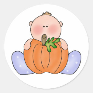 Lil Pumpkin Baby Boy Runder Aufkleber