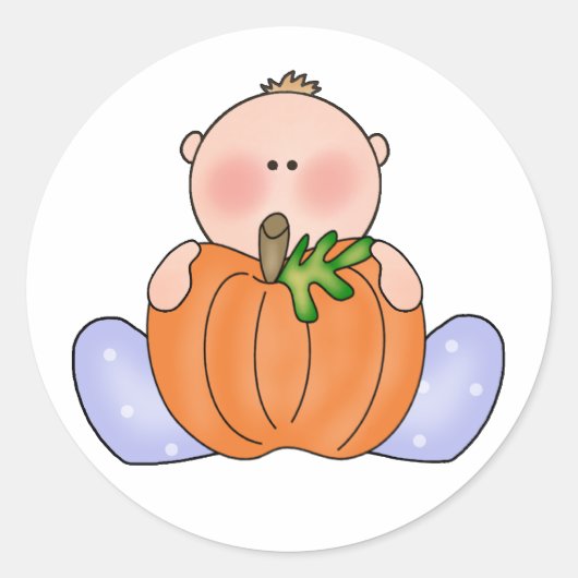 Lil Pumpkin Baby Boy Runder Aufkleber (Vorderseite)