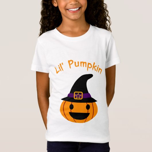 Lil Pumpkin Halloween Kids Design - Niedlich Pumpk T-Shirt (Vorderseite)