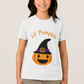 Lil Pumpkin Halloween Kids Design - Niedlich Pumpk Tri-Blend Shirt (Vorderseite)