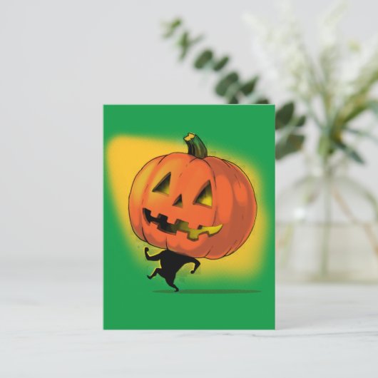 Lil' Pumpkin Head Postkarte (Stehend Vorderseite)