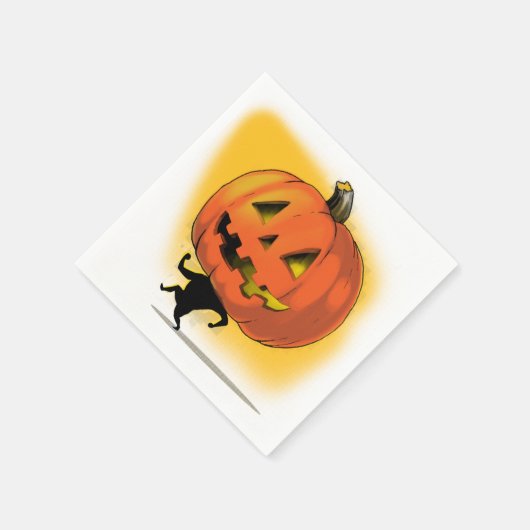 Lil' Pumpkin Head Serviette (Ecke)