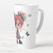 Lil Quirky Girl Buttercup Latte Tasse (Rechte Ecke)