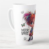 Lil Quirky Girl Buttercup Latte Tasse (Linke Ecke)