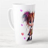 Lil Quirky Girl Heartbreaker Latte Tasse (Linke Ecke)