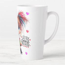 Lil Quirky Girl Heartbreaker Latte Tasse