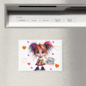 Lil Quirky Girl Heartbreaker Magnet (In Situ (Geschirrspüler))