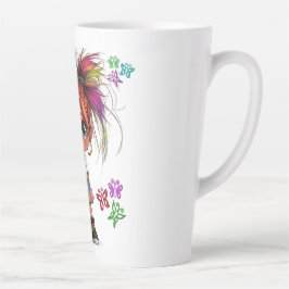 Lil Quirky Girl Smile Latte Tasse