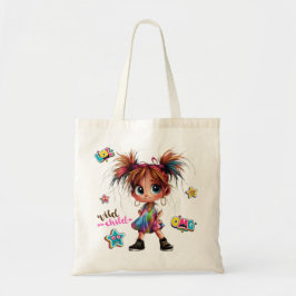 Lil' Quirky Girl Wildes Kind Tote Bag Tragetasche