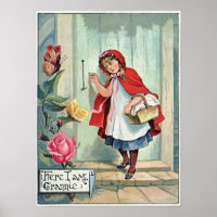 Lil Red Riding Hood GranMa's Vintage Poster Art