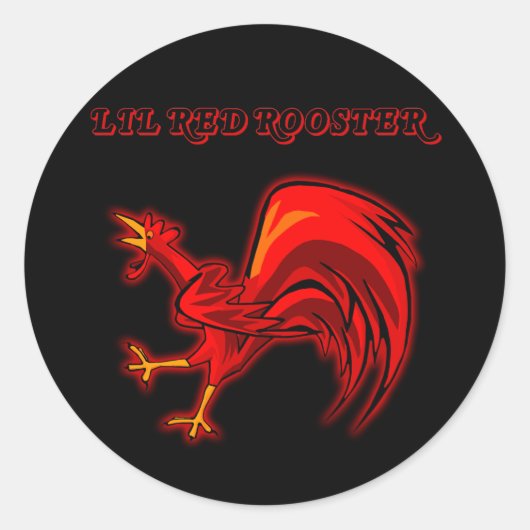 Lil Red Rooster Runder Aufkleber (Vorderseite)