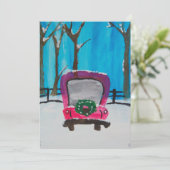 Lil' Red Truck Feiertagskarte (Stehend Vorderseite)