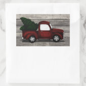 Lil Red Truck Rechteckiger Aufkleber (Tasche)
