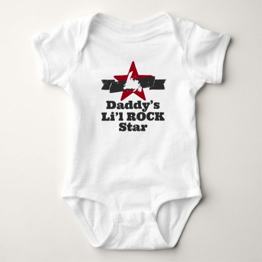 Li'l Rockstar (Vati) Baby Strampler (Vorderseite)