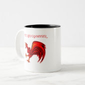 Lil Rot-Hahn Zweifarbige Tasse (Vorderseite Links)