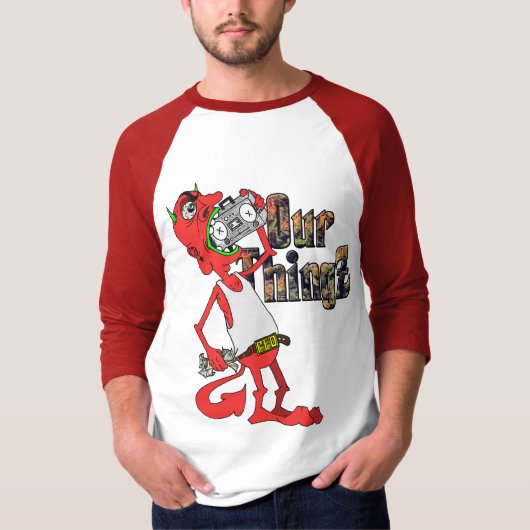 Lil roter Teufel-Baseball-T-Shirt T-Shirt (Vorderseite)