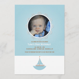 Lil' Sailor Foto-Einladung Einladung