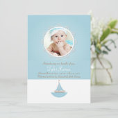 Lil' Sailor Foto Geburtserklärung Ankündigung (Stehend Vorderseite)