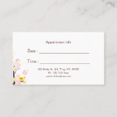 Lil Sakura Bird Massage + Wellness-Center Bestellu Terminkarte (Rückseite)