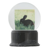 Lil schwarzes Häschen Schneekugel (Rückseite)