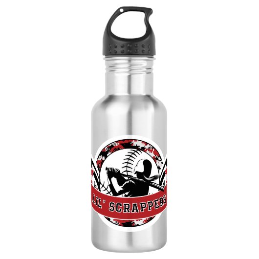 Lil Scrappers-Wasser-Flasche (18 Unze), rostfrei Trinkflasche (Vorderseite)